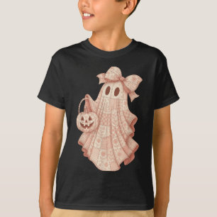 Camiseta Patchwork Quilt Flower Nk Ghost Coquette Halloween