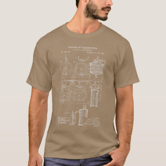 Camiseta Patente de Cerveja Blueprint Cervejaria Presente d