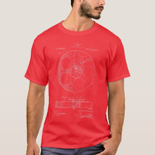 Camiseta Patente de Rolo de Filme Presente para Cineasta Mo