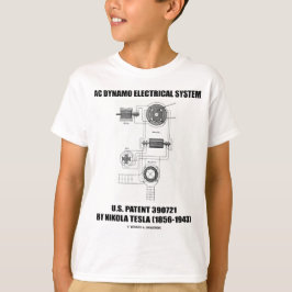 Camiseta Patente do sistema elétrico do dínamo da C.A. de