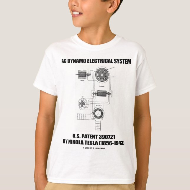 Camiseta Patente do sistema elétrico do dínamo da C.A. de (Frente)
