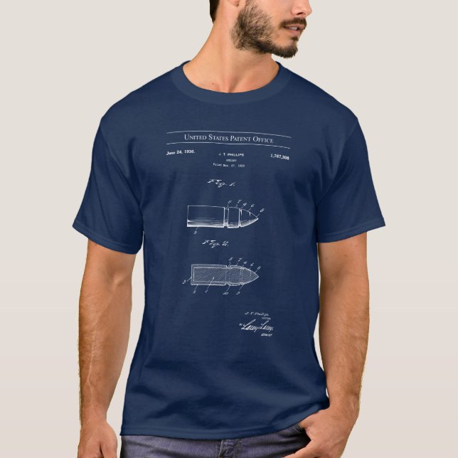 Camiseta Patente dos EUA - Bala (Frente)