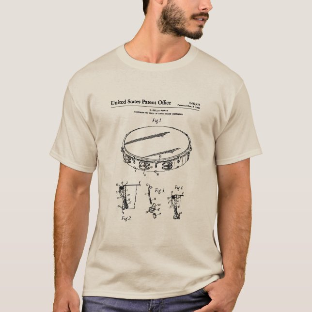 Camiseta Patente dos EUA - Tambourine (Frente)