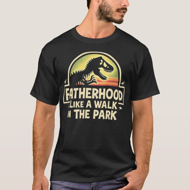 Camiseta Paternidade Como Uma Caminhada No Parque (Frente)