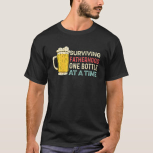 Camiseta Paternidade Uma Garrafa Por Dia de os pais De Temp