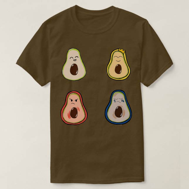 Camiseta Pateta de abacate de humor super adorável e minima (Frente do Design)