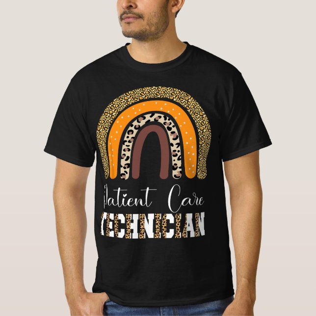 Camiseta Patient Care Technician Leopard Patient Care Tech  (Frente)