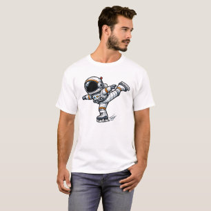 Camiseta Patinação Artística de Astronauta