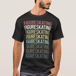 Camiseta Patinação Artística de Texto Colorido
