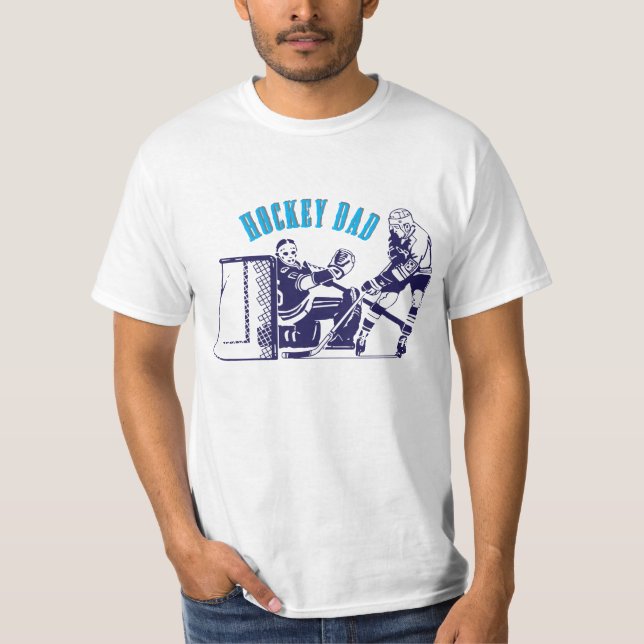 Camiseta Patinação de Pai de Hóquei no Gelo (Frente)