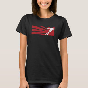 Camiseta Patinação de velocidade vintage homem Patinador de
