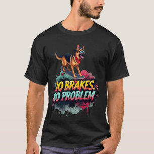 Camiseta Patinação divertida para dono de cachorro Pastor A