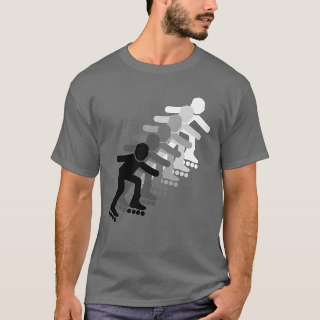 Camiseta Patinação inline seis vezes gradiente (Frente)