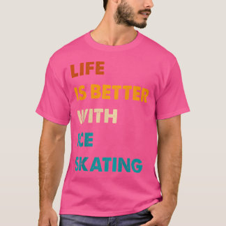 Camiseta Patinação No Gelo Divertida A Vida É Melhor Com Pa