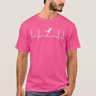 Camiseta Patinação no Gelo Frequência Cardíaca Ecg Patins P