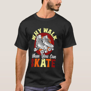 Camiseta Patinação Sobre Rodas Legal Garota de Patins Retro