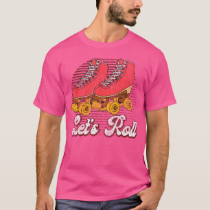 Camiseta Patinação Sobre Rodas Legal Garota de Skate 1970S