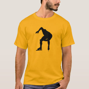 Camiseta Patinador amarelo alaranjado da velocidade