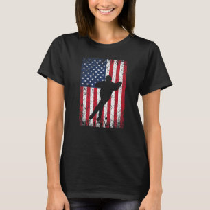 Camiseta Patinador Americano Em Linha De Velocidade Em Pé D