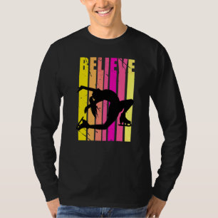 Camiseta Patinador De Gelo Feminino Figura Na Dança De Gelo