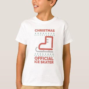 Camiseta Patinador De Gelo Oficial De Natal