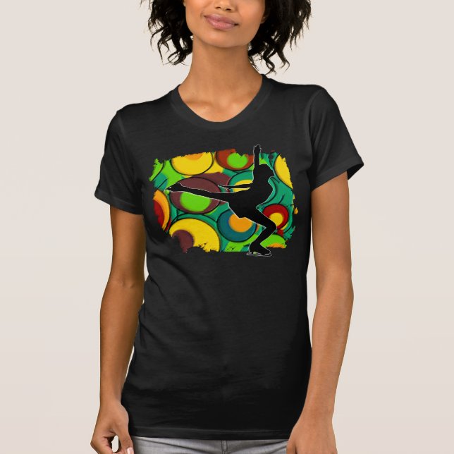 Camiseta Patinador de gelo retro (Frente)