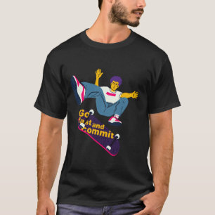 Camiseta Patinador de skate em um skate