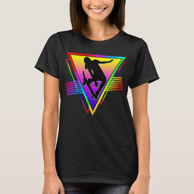 Camiseta Patinador de Skate Retro (Frente)