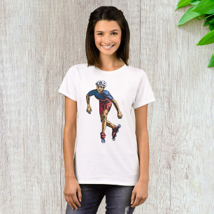 Camiseta Patinador Inline Legal Arte Retro de Patinação