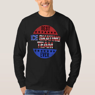 Camiseta Patinador Patriótico do Dia da Independência da Eq