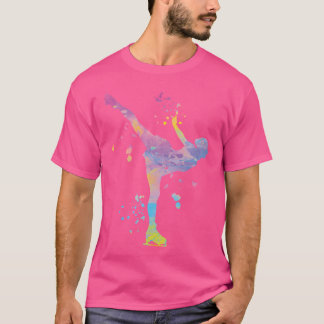 Camiseta Patinadora artística Patinação Colorida Raparigas