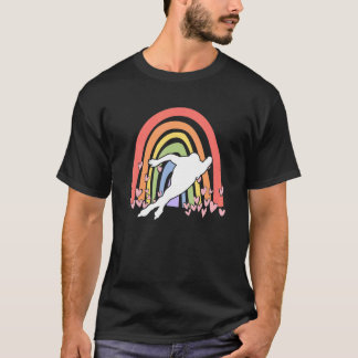 Camiseta Patinadora de velocidade jovem mulheres Patinação