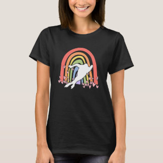 Camiseta Patinadora jovem feminina Patinação no gelo fofa P