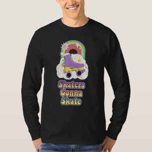 Camiseta Patinadores vão patinar com cilindro de skate