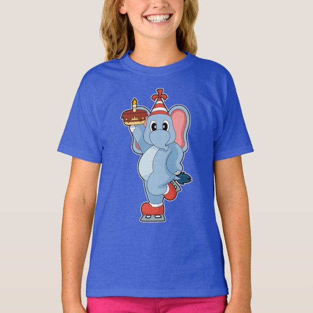 Camiseta Patinagem de gelo no Aniversário do Elefante (Frente)