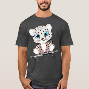 Camiseta Patinagem de leopardo-da-neve