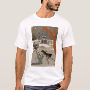 Camiseta Patinagem no gelo no lago congelado