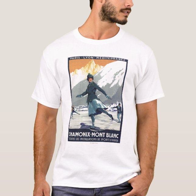 Camiseta Patinagem no gelo - poster olímpico do Promo de (Frente)