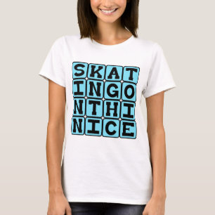 Camiseta Patinando Em Gelo Fino, Em Terreno Perigoso