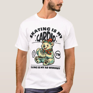 Camiseta Patinar é meu exercício cardiovascular, cair é meu
