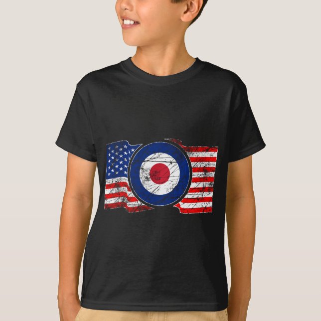 Camiseta Patinete-alvo Roundel Mods USA (Frente)