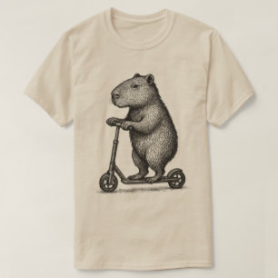 Camiseta Patinete Capivara Vintage l Capivara andando de pa