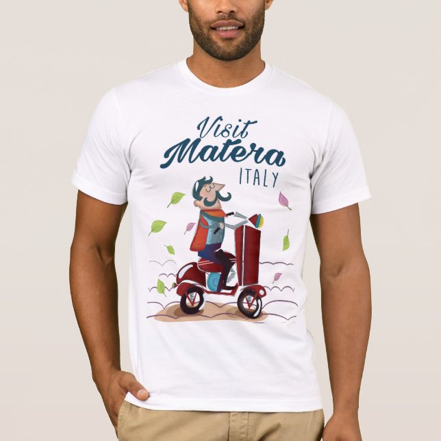 Camiseta Patinete de desenho da Itália de Matera (Frente)