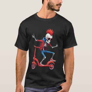 Camiseta Patinete de dublagem Patinetes de esqueleto crianç