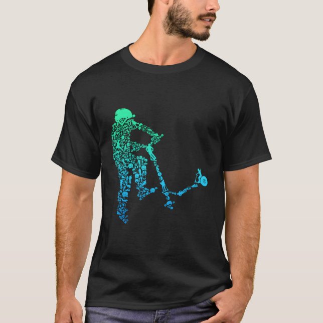 Camiseta Patinete De Estilo De patinete Para Juventude (Frente)