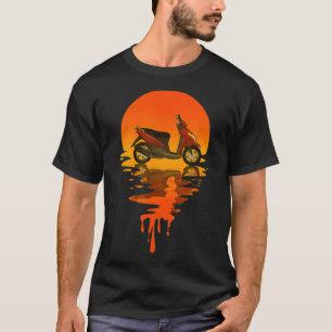 Camiseta Patinete de Estilo Retroativo Vintage