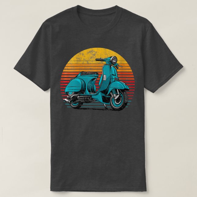 Camiseta Patinete de motor sunset Mo. (Frente do Design)