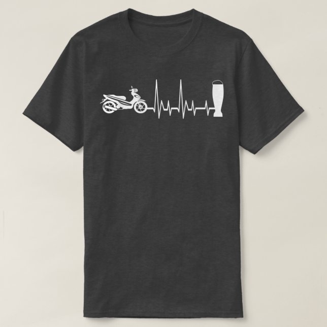 Camiseta Patinete e cerveja - patinete de ciclomotores pati (Frente do Design)