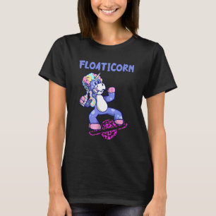 Camiseta Patinete Elétrico Flutuante Unicórnio Leopardo Uma