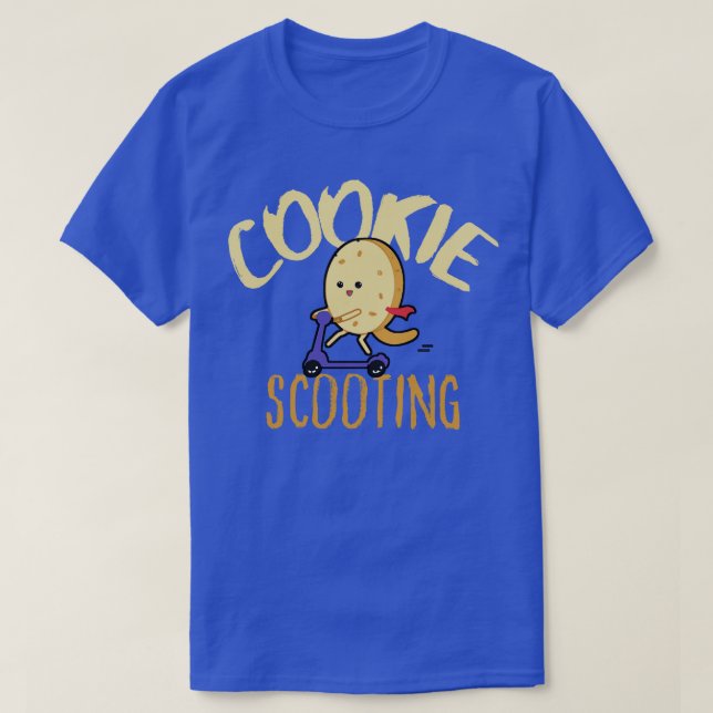 Camiseta Patinete Engraçado Escoteiro Kawaii Cookie (Frente do Design)